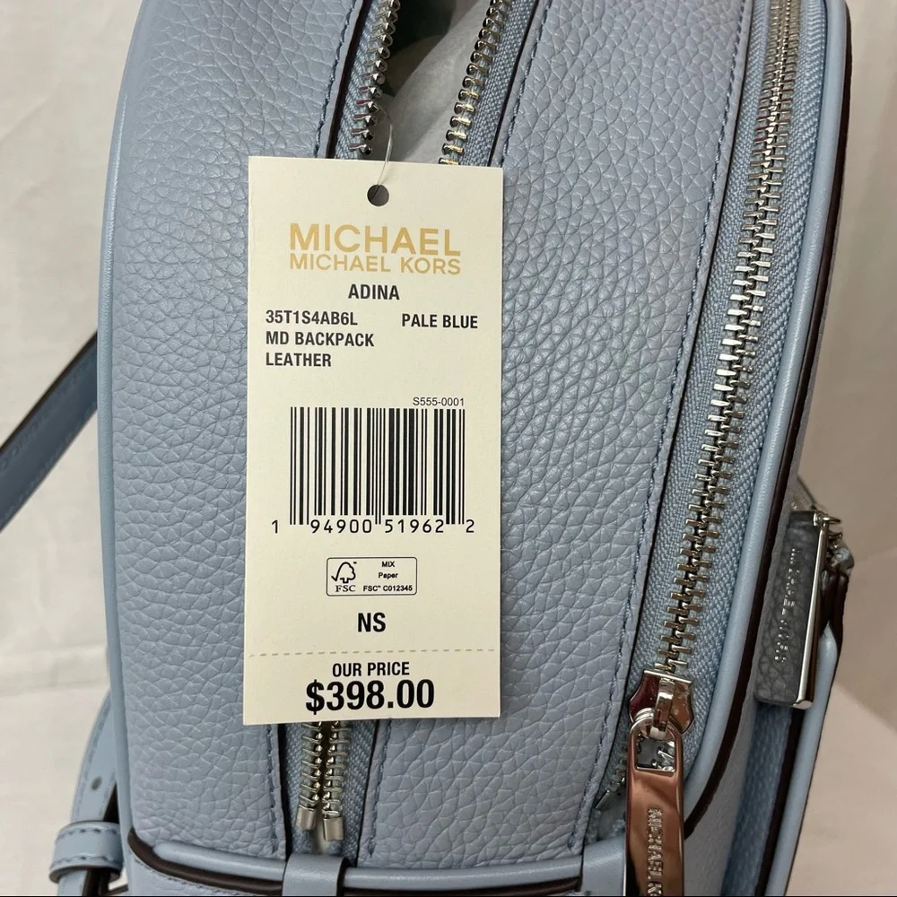 Brand New Michael Kors Adina Backpack Blue - Picture 4 of 7